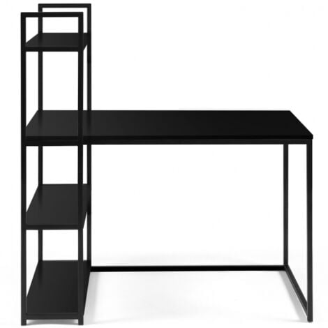 Bureau bibliothèque DELSON noir design industriel