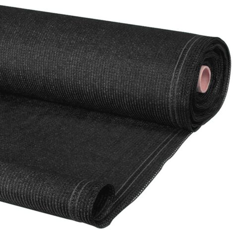 Idmarket – Brise vue occultant 1,8 x 10 m noir 400 gr/m² – Ultra résistant en polyéthylène – Opacité 95 % – Installation rapide avec œillets renforcés