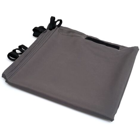 Lot de 2 rideaux pour pergola 3 et 4 M gris panneaux muraux avec fermeture éclair