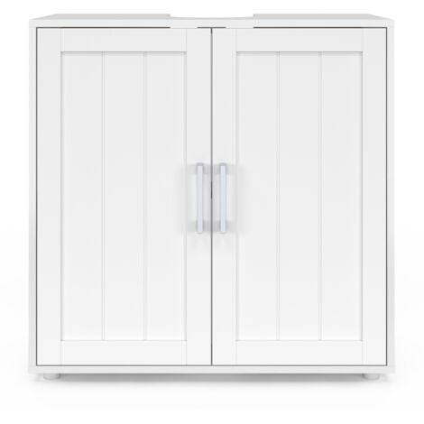 Meuble sous-lavabo salle de bain WALDO bois blanc
