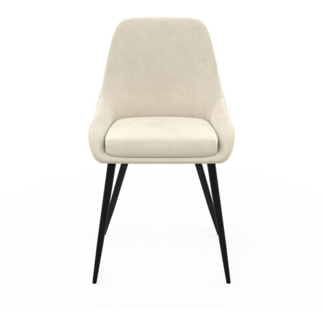 Lot De 6 Chaises THALYA En Velours Gris Foncé Avec Accoudoirs - Neuf