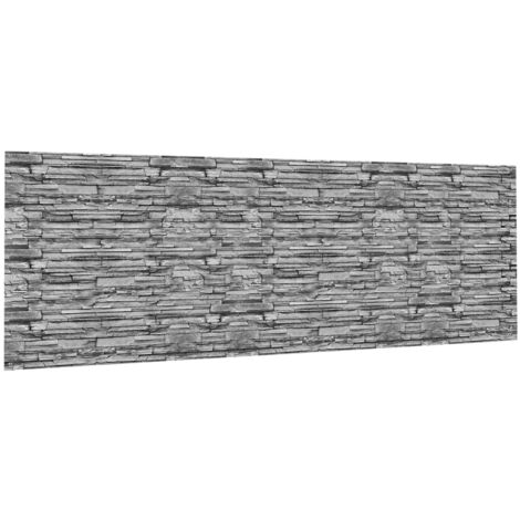 Brise vue occultant 1,8 x 10 M motif pierre grise 160 gr/m²