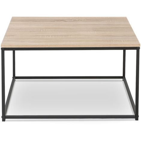 Table basse DETROIT carrée 70 cm design industriel