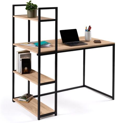 Bureau ordinateur bois et métal pas cher pour bureau