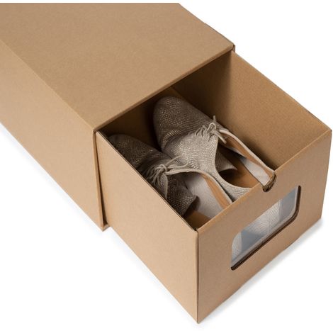Boîte à chaussures à tiroir en carton noir- Rangement - ON RANGE TOUT