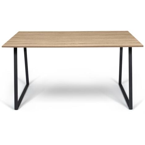 Table à manger rectangle ROSALIE 8 personnes design industriel 150 cm