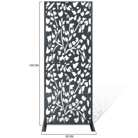 Panneau décoratif universel IDMARKET FLOWER - 150 x 50 CM - Gris