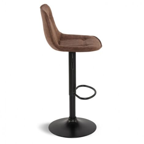Lot de 4 tabourets de bar vintage IDMARTKET DENVER - Marron