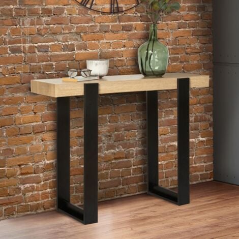 Console IDMARKET PHOENIX - Bois et noir