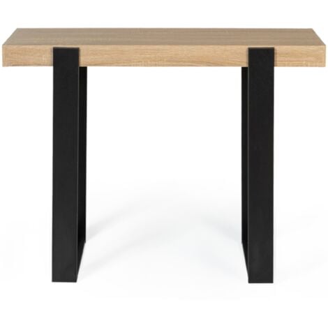 Console IDMARKET PHOENIX - Bois et noir