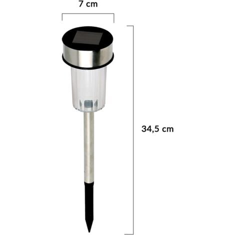 Lot de 20 bornes solaires à LED lampes de jardin à planter