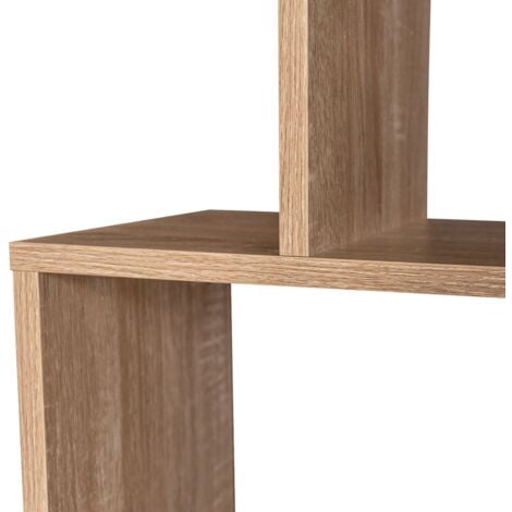 Etagère bibliothèque SOFIA forme S bois façon hêtre 189 cm