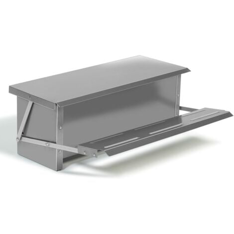 Mangeoire XXL pour poules distributeur automatique à pédale en acier 10 KG