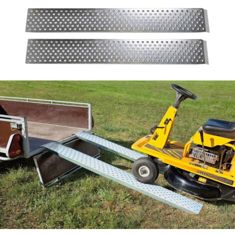 Lot de 2 rampes de chargement en acier galvanisé