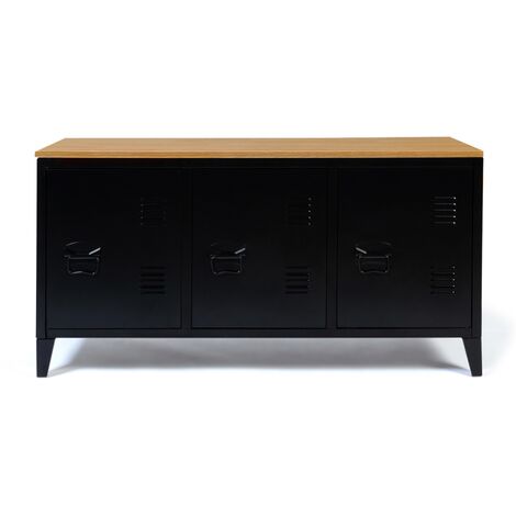 Bureau 3 tiroirs Clif Bois vintage/gris graphite