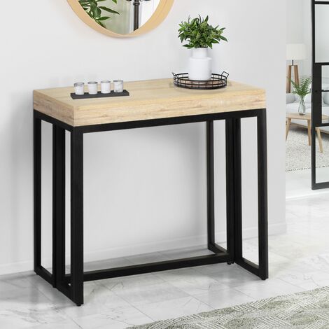 IDMarket - Table Console Extensible Orlando 10 Personnes 235 cm Bois façon  hêtre : : Cuisine et Maison