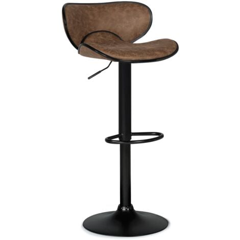 Lot de 2 tabourets de bar SAM marron vintage