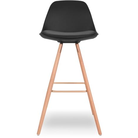 Lot de 4 tabourets de bar SARA noir