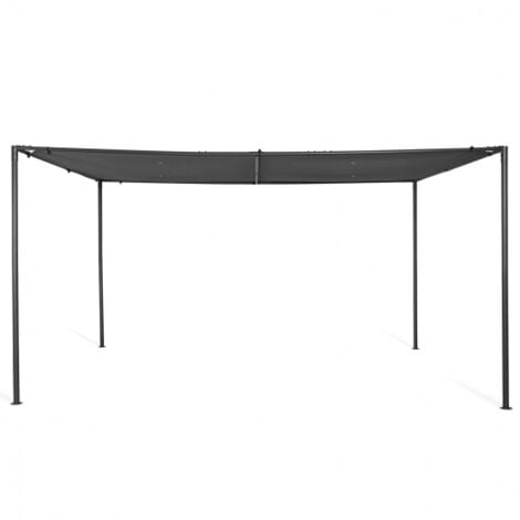 Pergola SAN JOSE 3x4 M tonnelle de jardin toile grise tente de réception