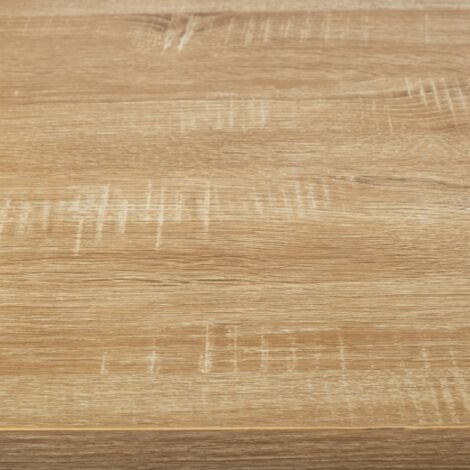 Ilot central IVO 120 cm bois noir avec plan de travail façon hêtre