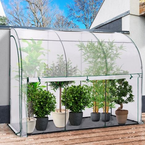 Serre de jardin - serre de balcon - Abri de Jardin avec Bâche Souple - 200  x 80 x 170 cm, couverture Vert translucide