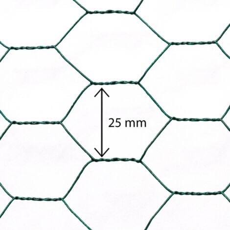 Grillage pour poules vert 1x25M maille 25mm triple torsion clôture souple jardin animaux