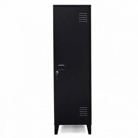 Armoire vestiaire ESTER porte métal noir design industriel
