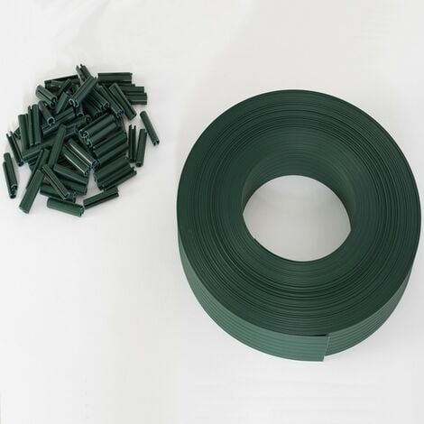 Kit de lamelles occultantes PVC vertes L.60 M pour panneau grillagé - Vert