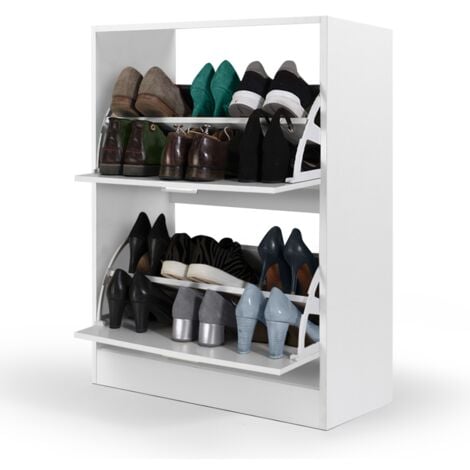 Meuble à chaussures 12 paires KLARK 2 portes blanc