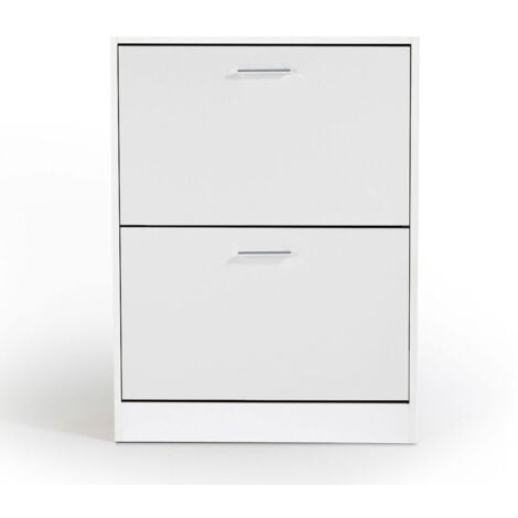 Meuble à chaussures 12 paires KLARK 2 portes blanc