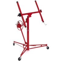 Lève-plaques De Plâtre TEENO XXL - Plateforme Inclinable Jusqu'à 60° - Capacité 68 Kg - Hauteur 140-325 Cm - 3 Roues Avec Freins