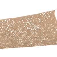 Idmarket – Voile d'ombrage carré 4x4 m sable – Ajouré en polyester – Traitement anti-UV – Design camouflage pour espaces extérieurs