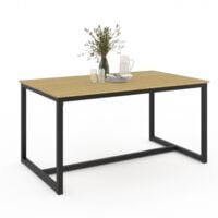 Table à manger DETROIT 6 personnes design industriel 150 cm