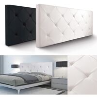 Tête de lit capitonnée EVA en PVC blanc pour lit 140 et 160 CM - Blanc