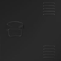 Table de chevet ESTEL en métal noire - Noir