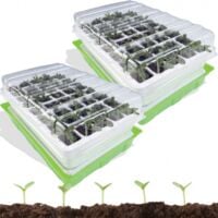 noir Hemoton Lot de 10 plateaux de semis 72 cellules en plastique pour jardinage germination de plantules