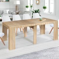 Table console extensible ORLANDO 10 personnes 235 cm bois façon hêtre - Naturel