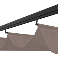 Pergola adossée ALIA 3x4 M toit rétractable taupe