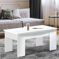 Table basse plateau relevable TARA bois blanc