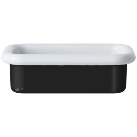 Lavabo rétro à poser en céramique 60 cm - True Colors Lite - Noir Brillant (1/4)