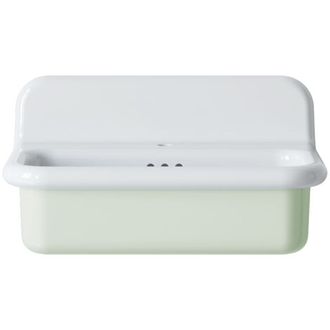 Lavabo rétro en céramique 70 cm - True Colors Lite - Moyen format - Vert Pastel (1/2)