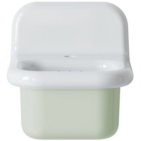 Lavabo rétro en céramique 35 cm - True Colors Lite - Vert Pastel (1/3)
