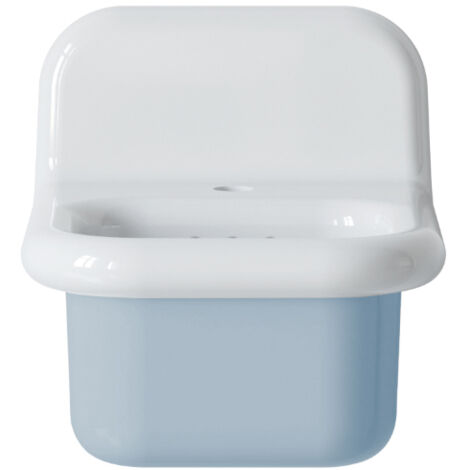 Lavabo rétro en céramique 35 cm - True Colors Lite - Bleu Ciel Pastel (1/3)