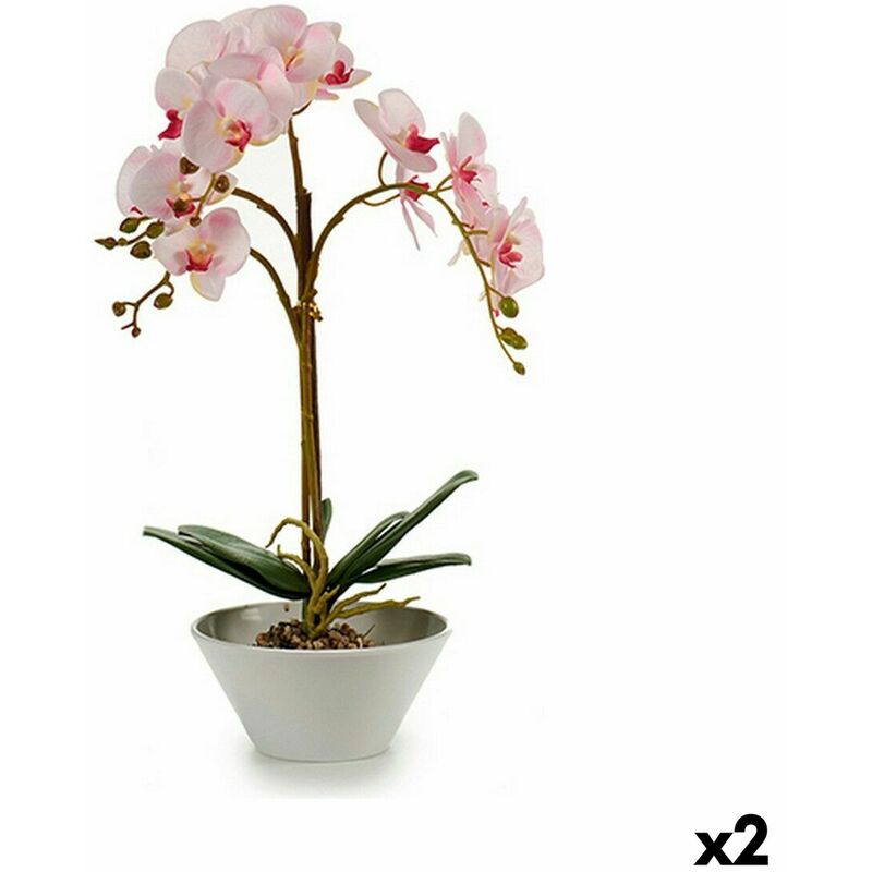 VidaXL Orchidea Artificiale con Vaso 30 cm Rossa