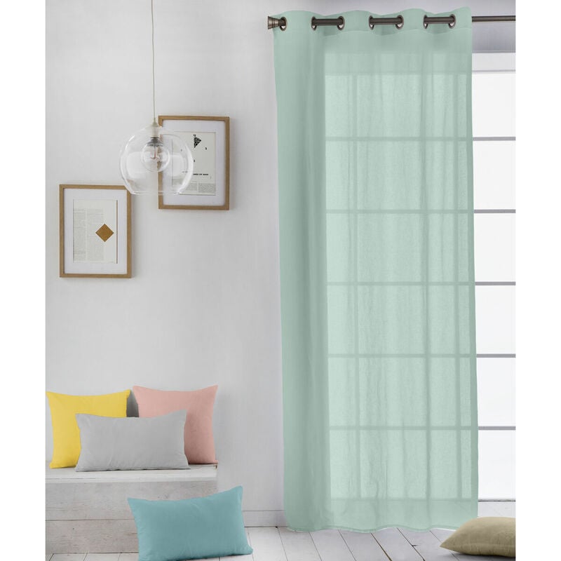 vidaXL Tende Trasparenti 2 pz Verde Mela 140 x 175 cm