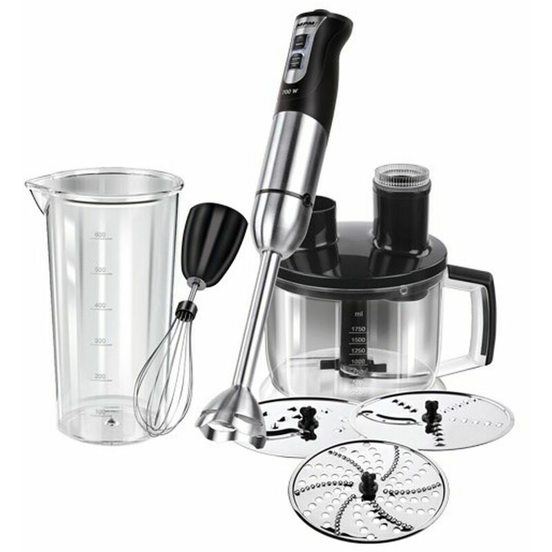 Frullatore tritatutto multifunzione 3 in 1, Tritatutto 8 velocità con  860ml Bicchiere 600ml Frusta