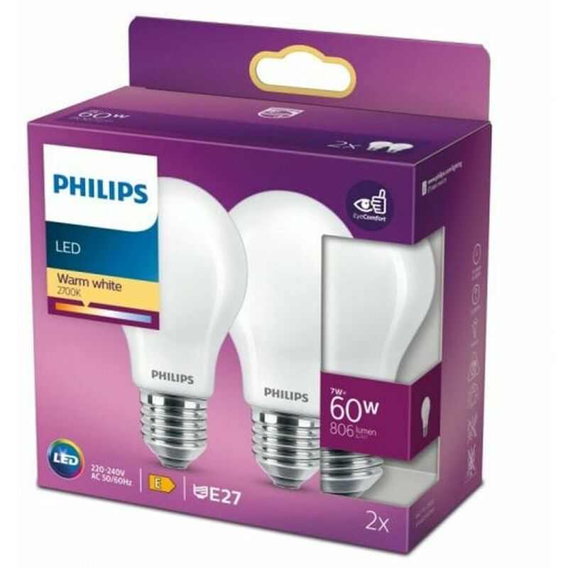 Lampada LED Philips Bombilla E 60 W (2700k) (2700 K)