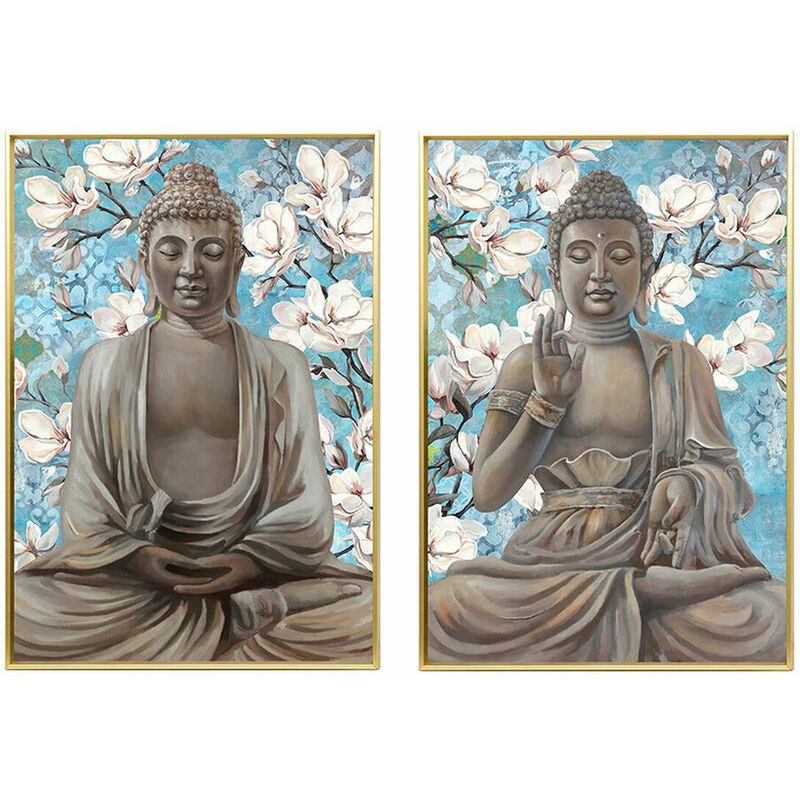 QUADRO BUDDHA CORNICE BIANCA 35X45  Ingrosso articoli etnici, articoli  olistici ed esoterici, lampade di sale, incensi, cristalli - Torino - Etno  Distribuzione