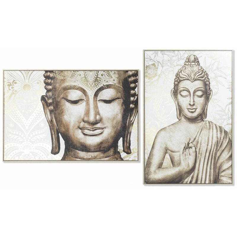 Quadro DKD Home Decor Buddha 80 x 4 x 120 cm Orientale (2 Unità)