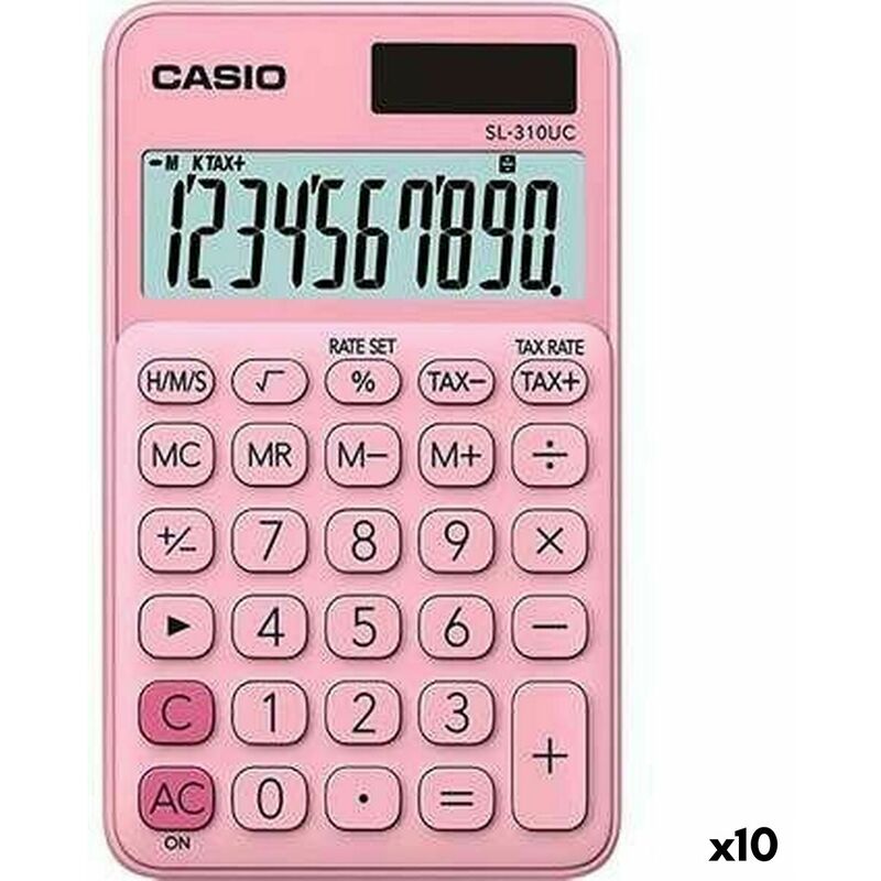 CALCOLATRICE CASIO ROSA CON DISPLAY AD 8 CIFRE PORTATILE TASCABILE